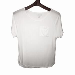 Adam Levine Essential Boyfriend’s White Short Sleeve Tee T-shirt sz S